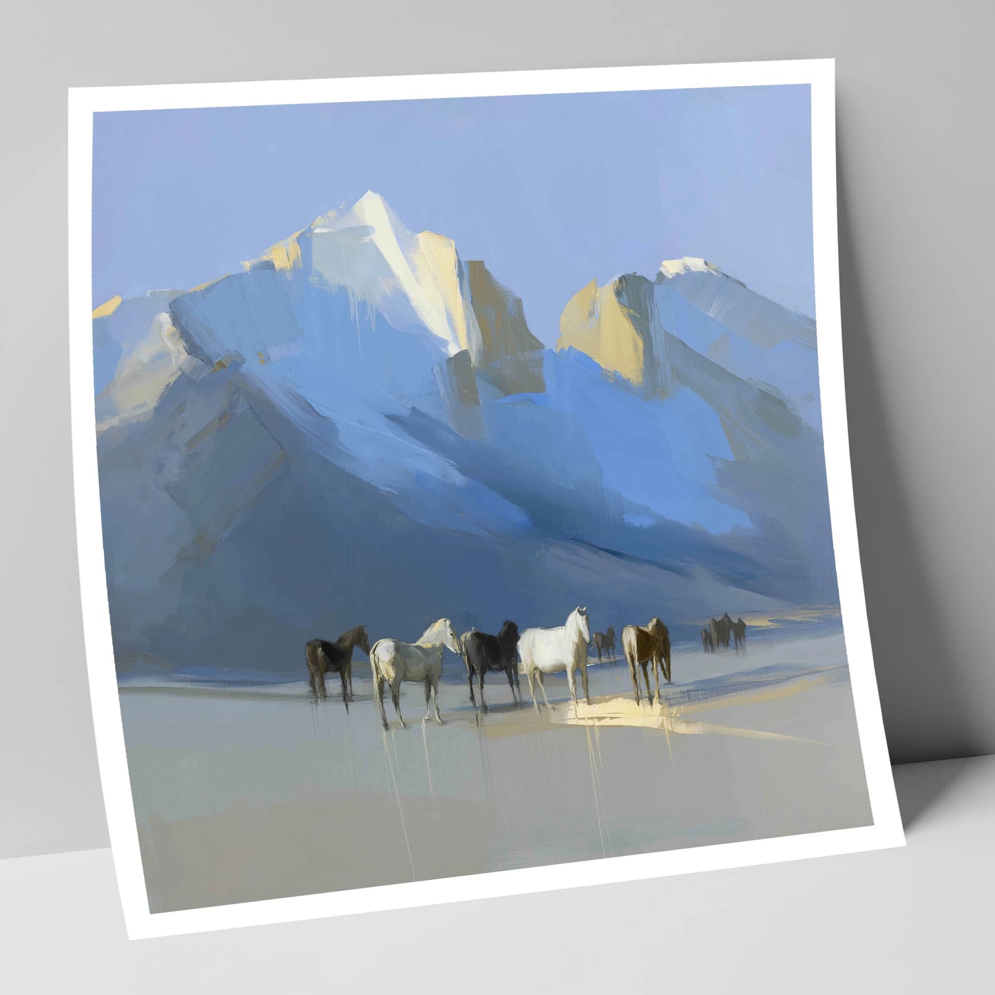 Glacial Heights horse landscape art print