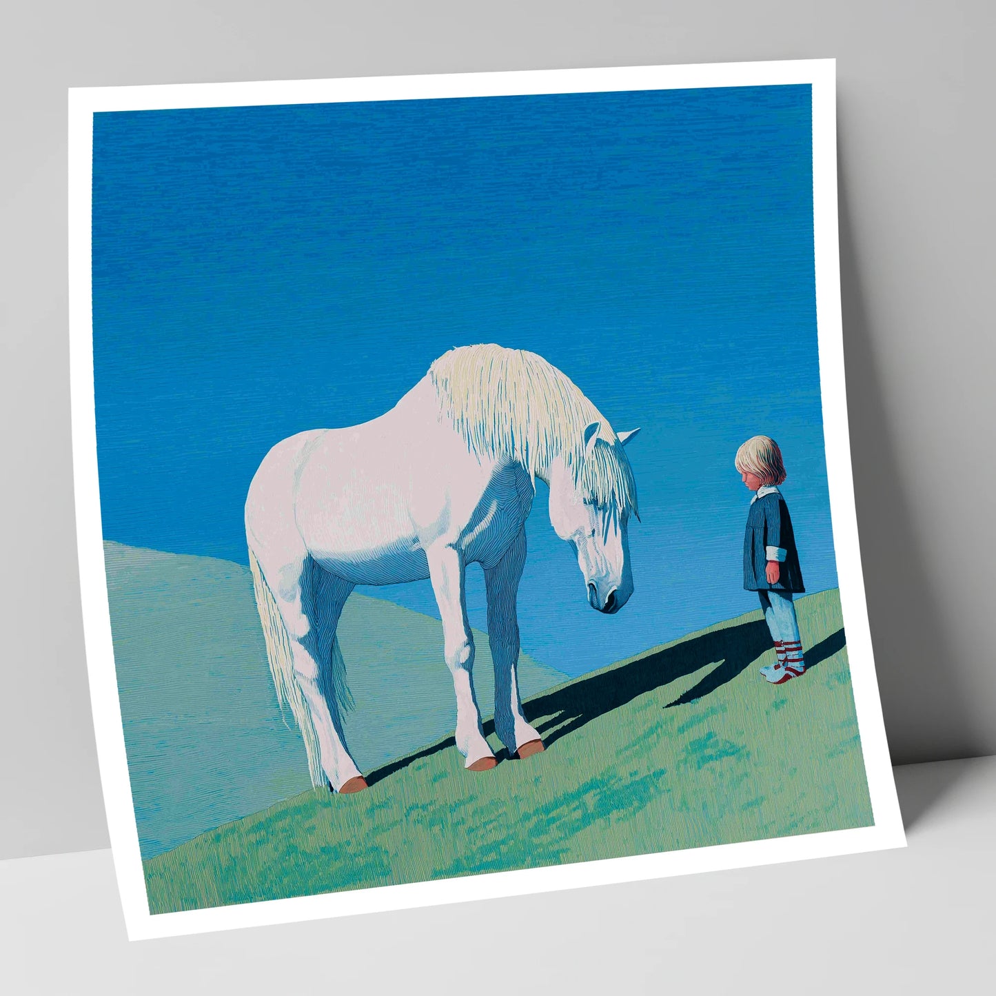 The Gentle Meeting horse & rider art print