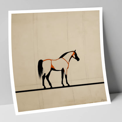 Minimalist Ink Profile horse breed art print