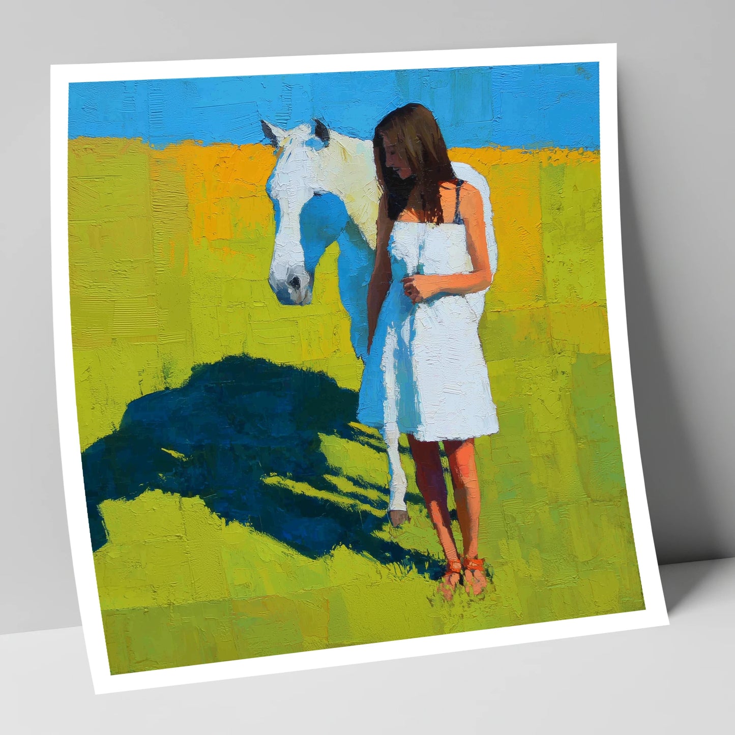 High Summer Shadows horse & rider art print