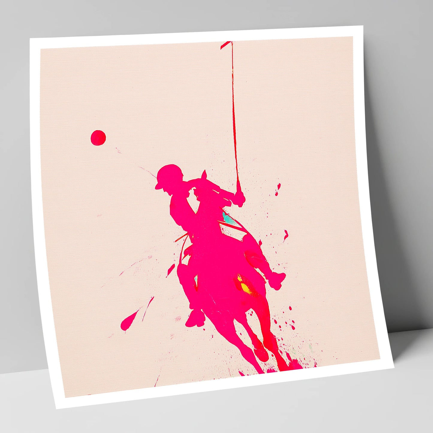 Vivid Polo Strike polo horse art print