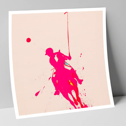 Vivid Polo Strike polo horse art print