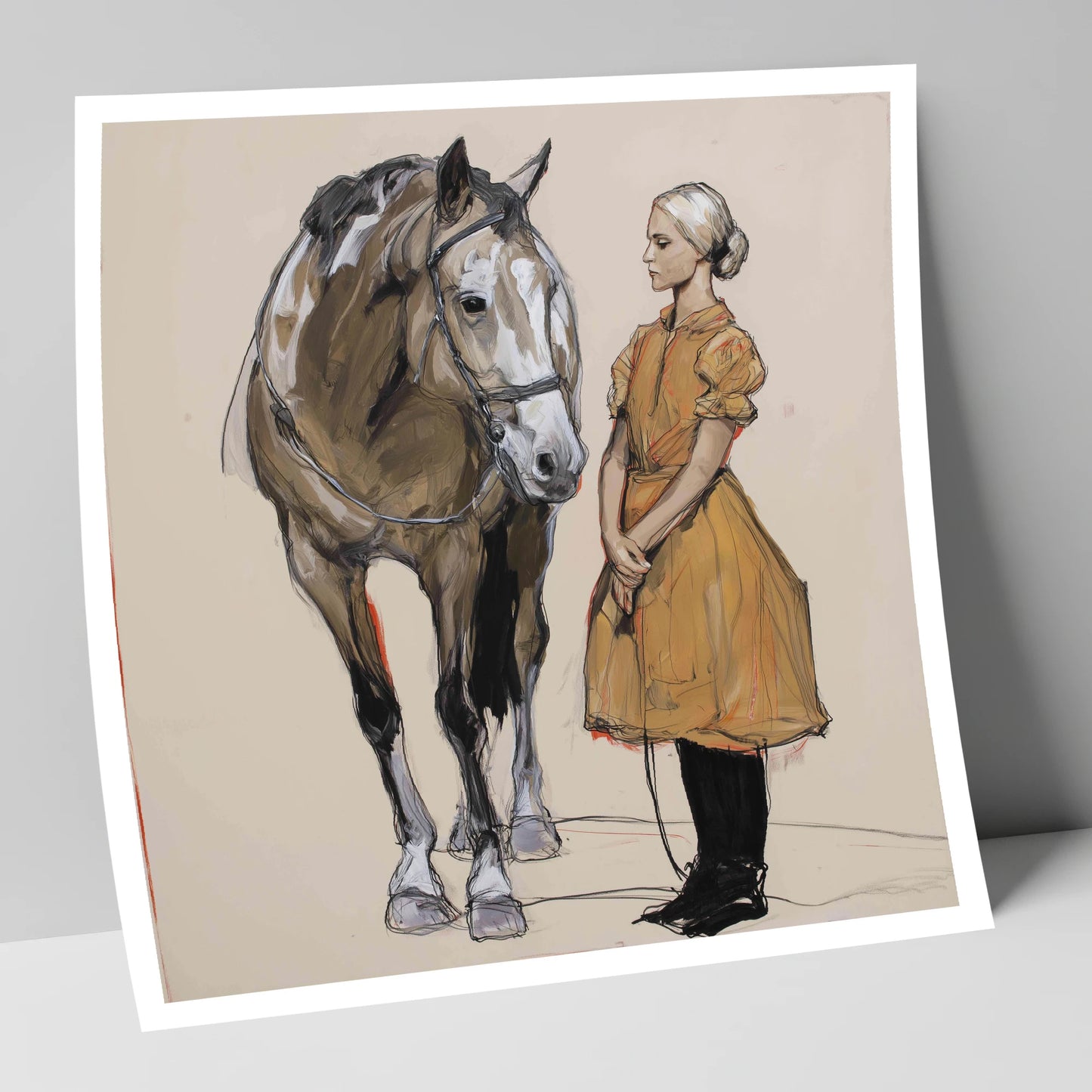 The Quiet Connection horse & rider art print