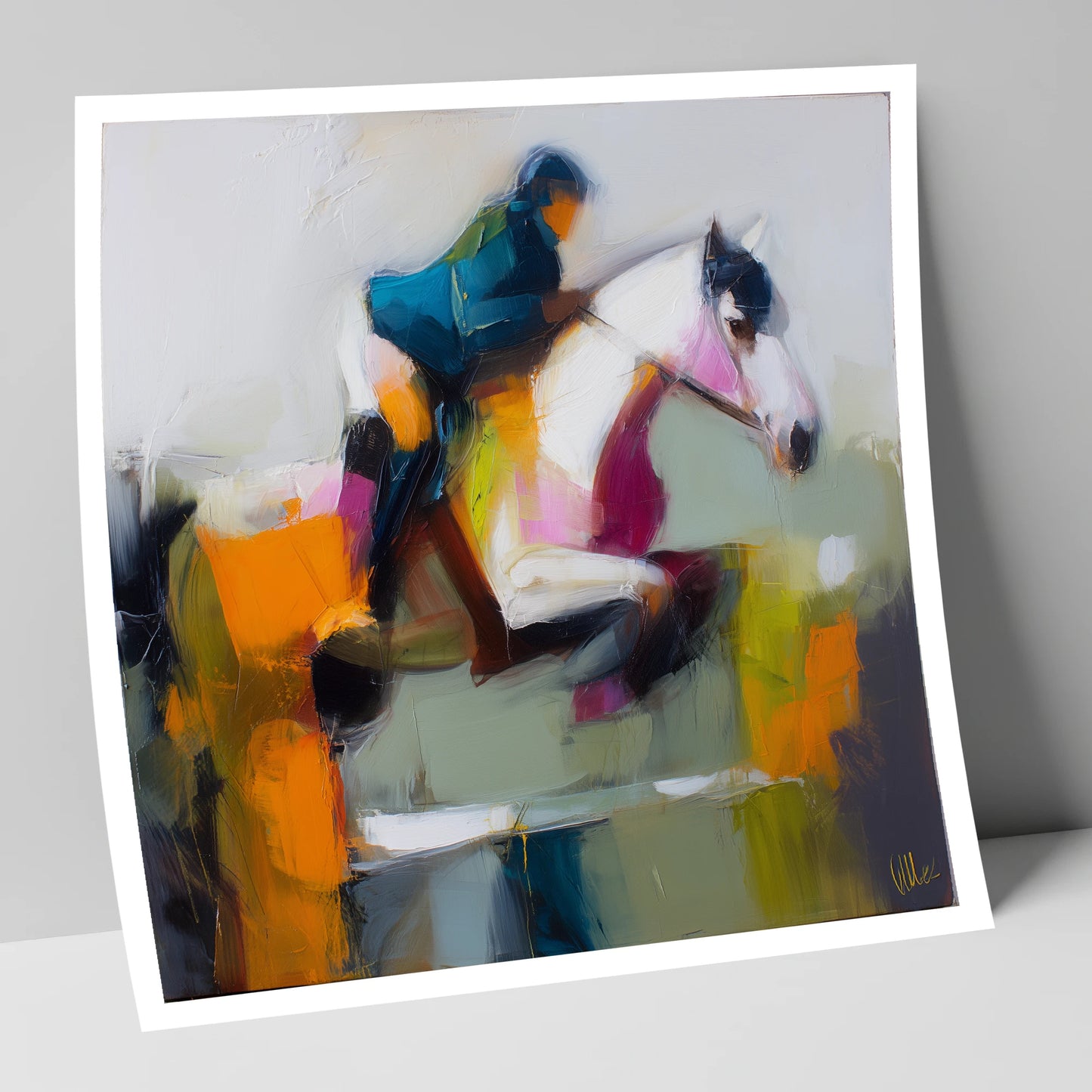 Vivid Flight show jumping horse art print
