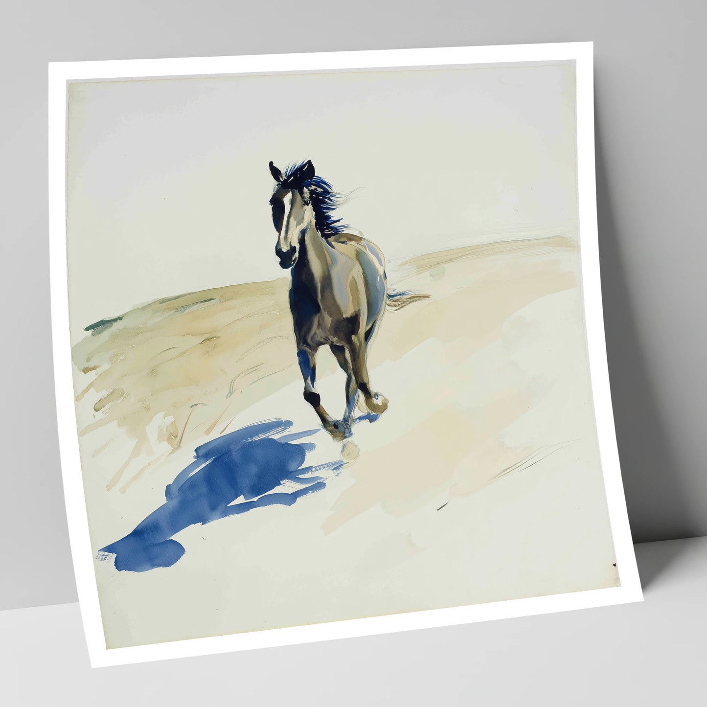 Indigo Shadow Canter wild horses art print