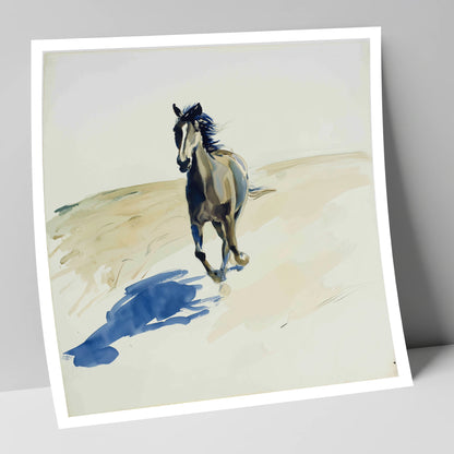 Indigo Shadow Canter wild horses art print