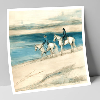 Tide Line Companions beach horse art print