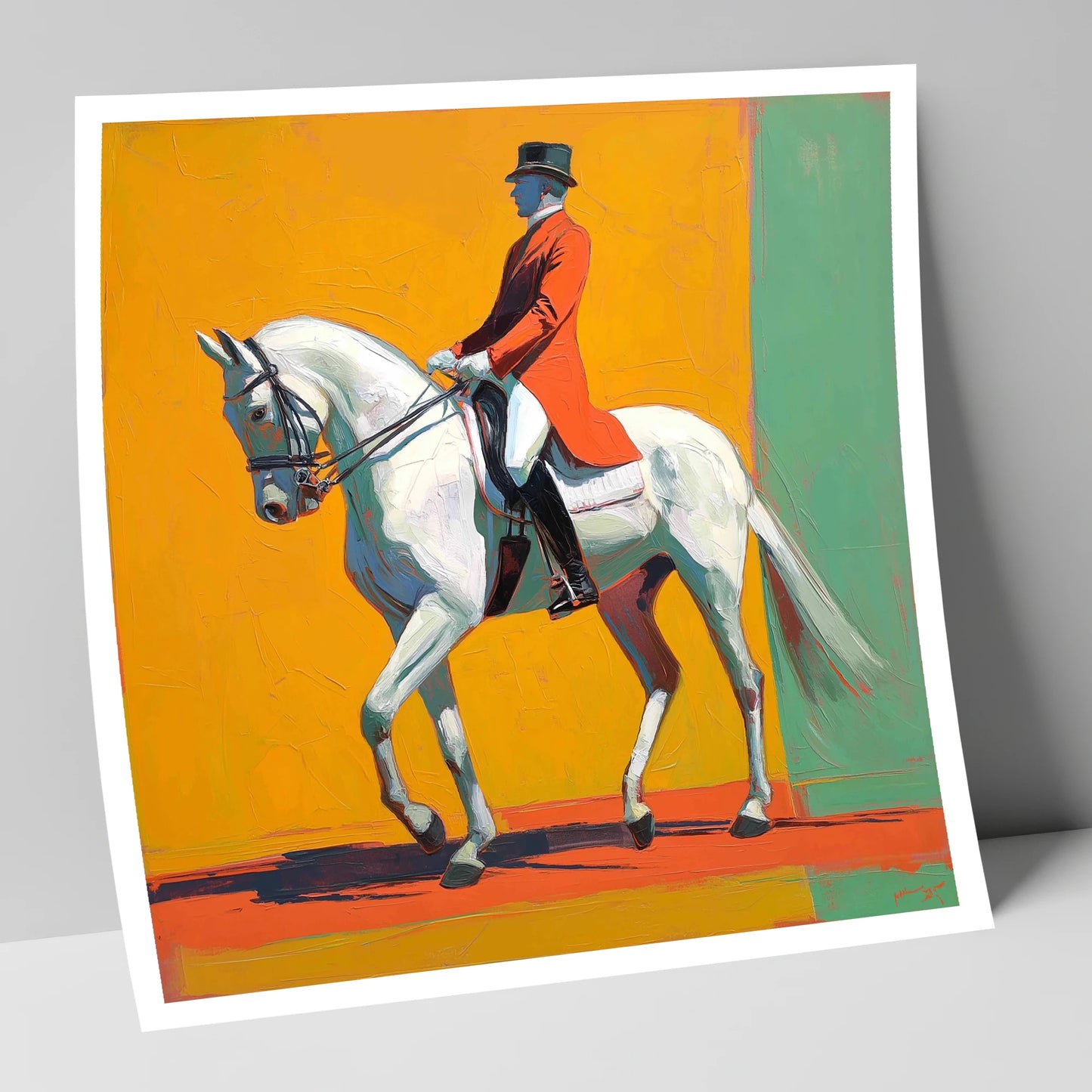 Radiant Dressage Stride dressage horse art print