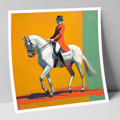 Radiant Dressage Stride dressage horse art print