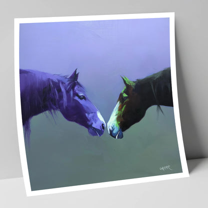 The Quiet Connection horse portrait art print
