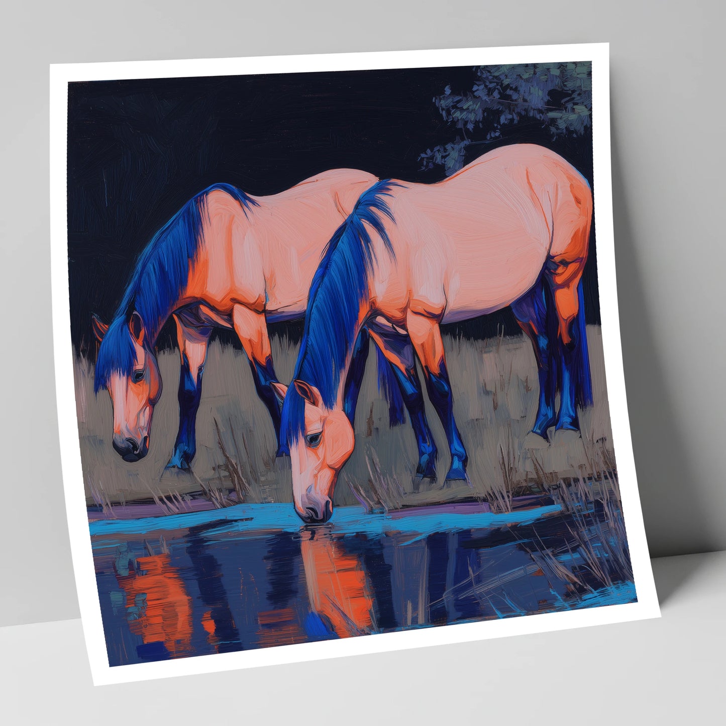Indigo Waters horse landscape art print