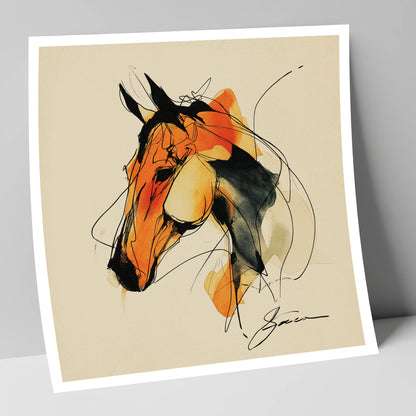 Amber Spirit Equine Portrait horse portrait art print