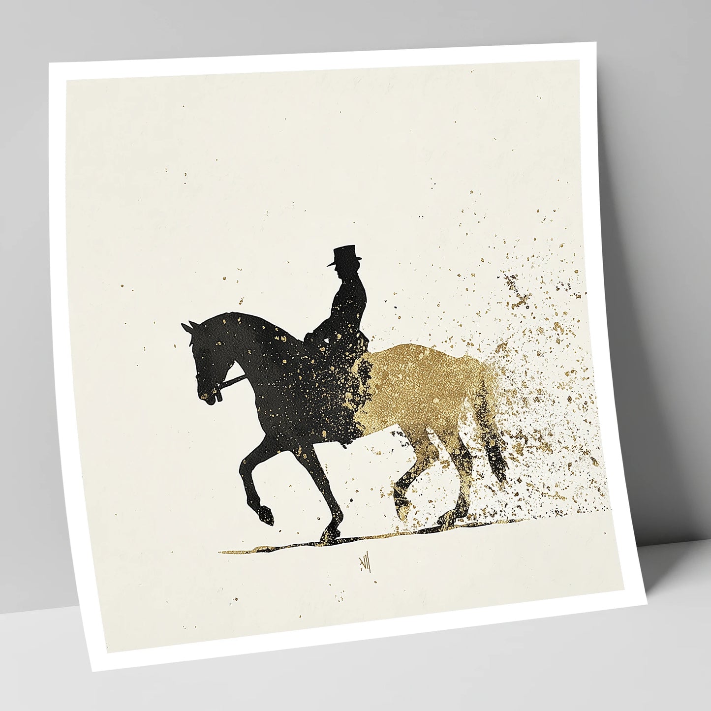 The Golden Passage dressage horse art print