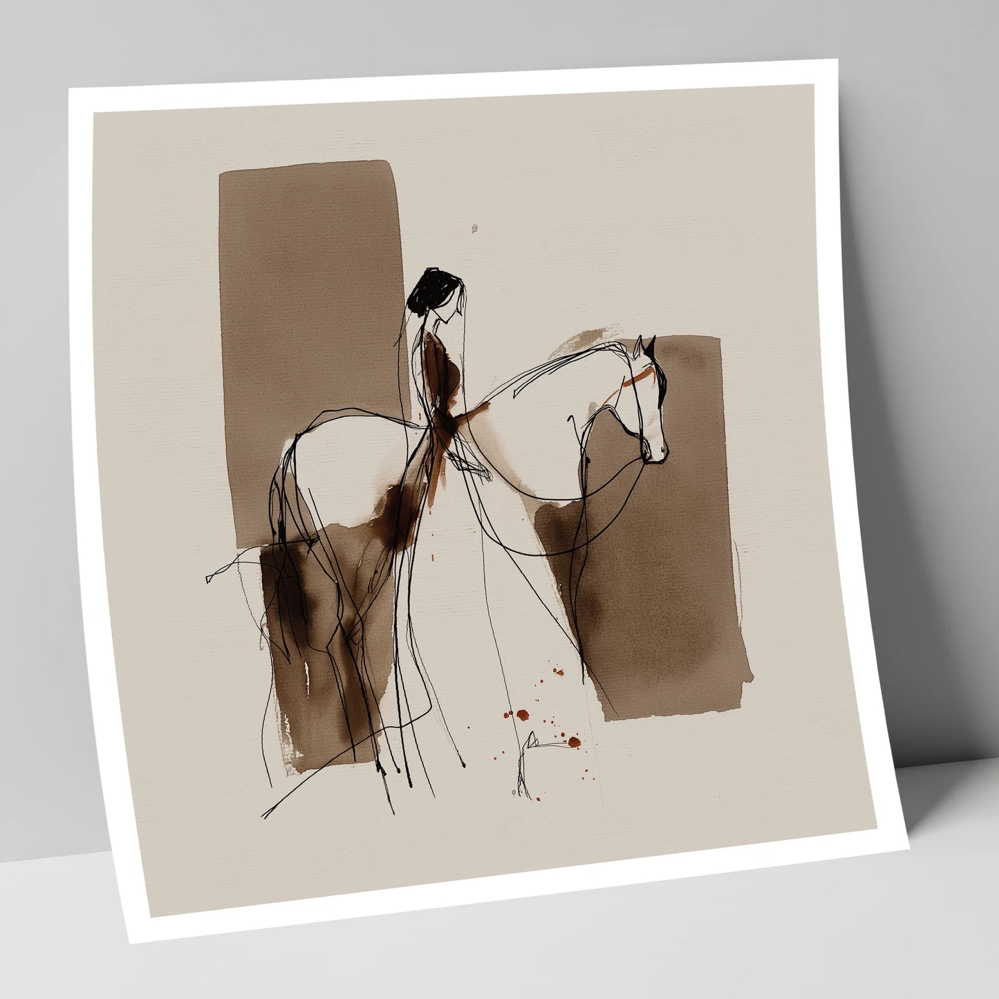 Fluid Connection horse & rider art print