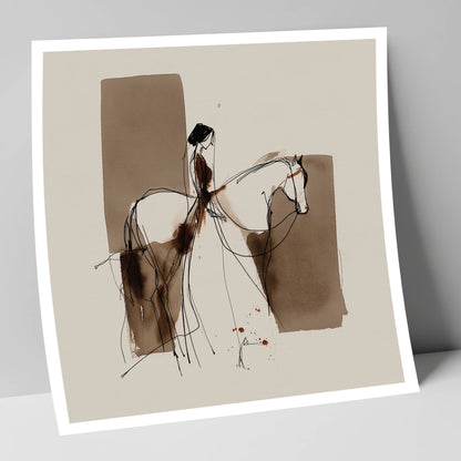 Fluid Connection horse & rider art print