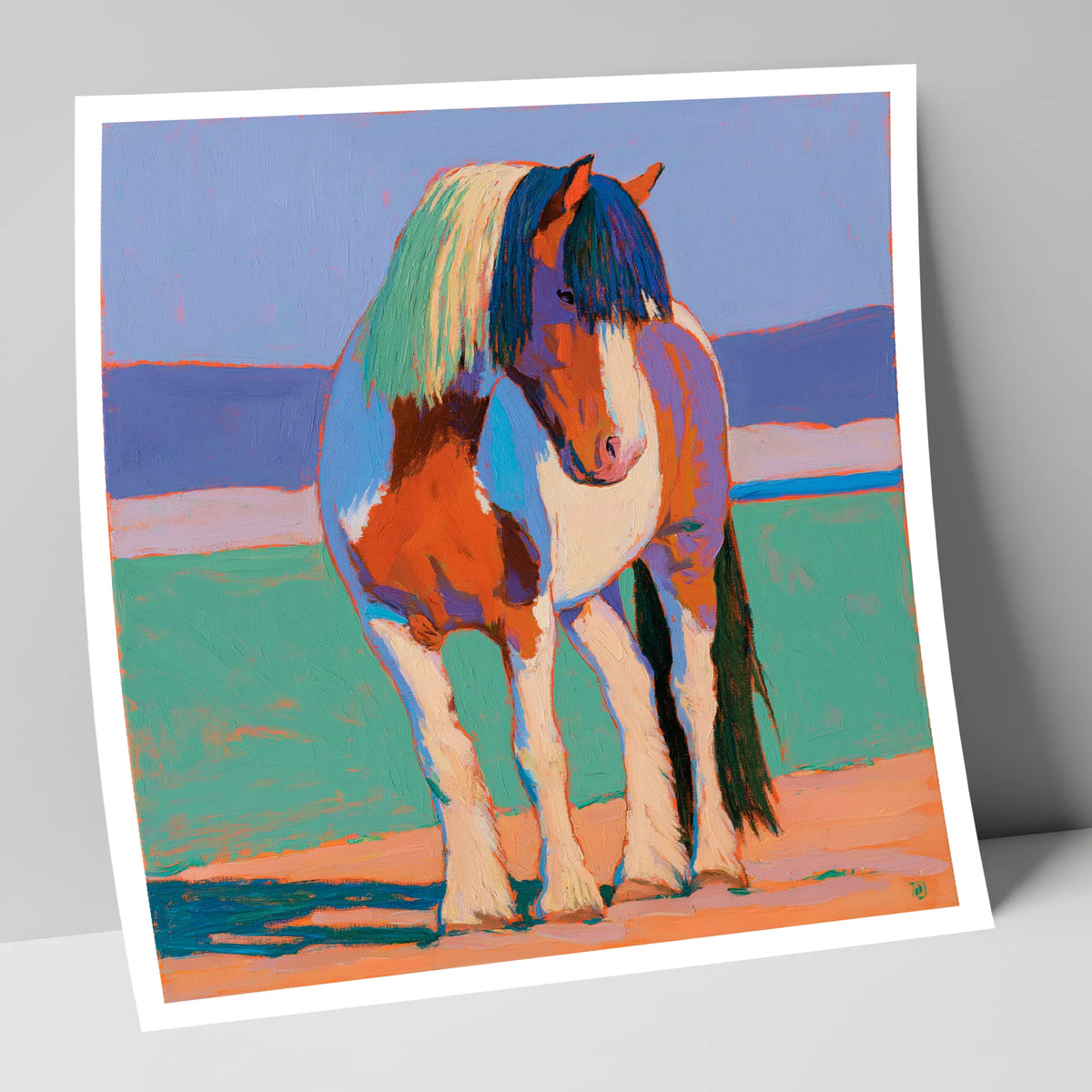 Vibrant Coloured Cob Portrait horse breed art print