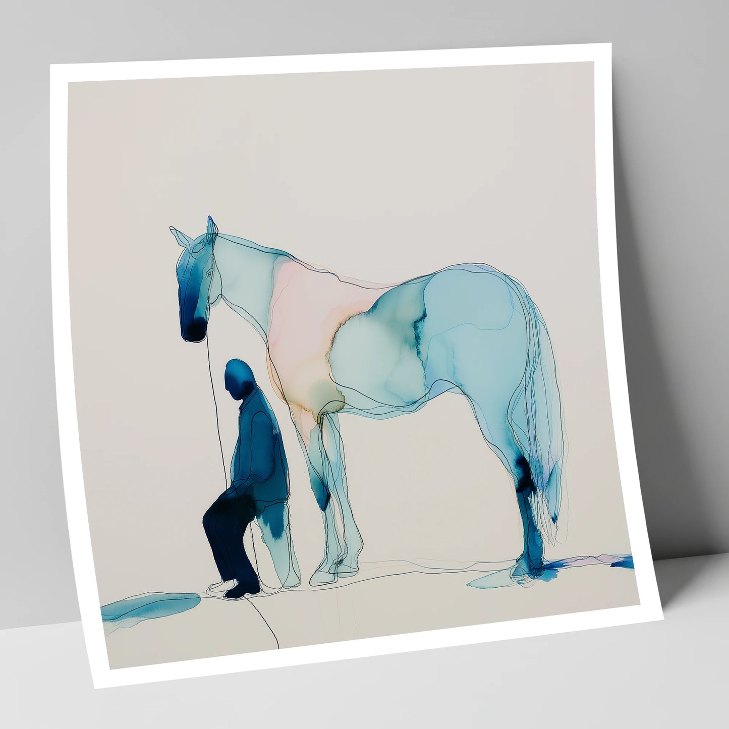 Fluid Companionship horse & rider art print