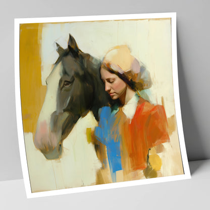Unspoken Bond horse & rider art print