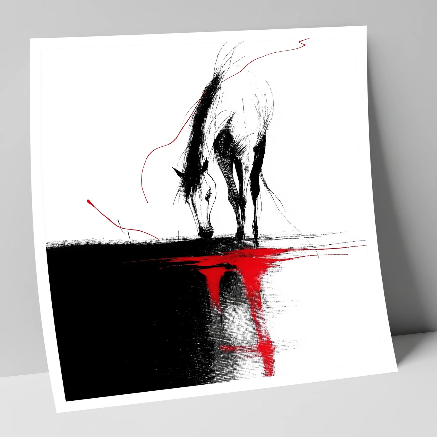 Crimson Reflection horse portrait art print