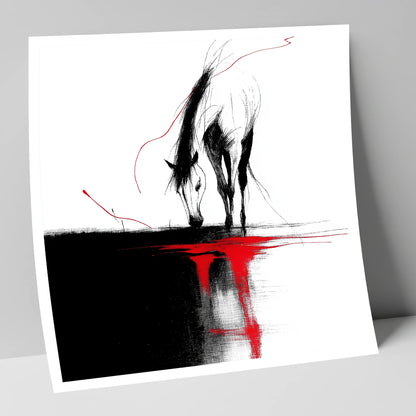 Crimson Reflection horse portrait art print