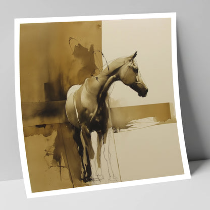 Umber Equine Grace horse breed art print