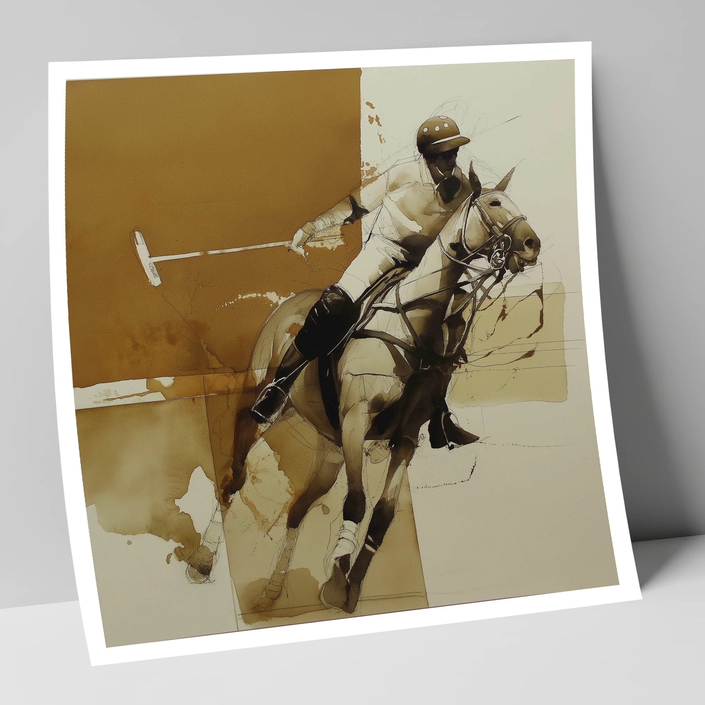Mid-Chukka Momentum polo horse art print