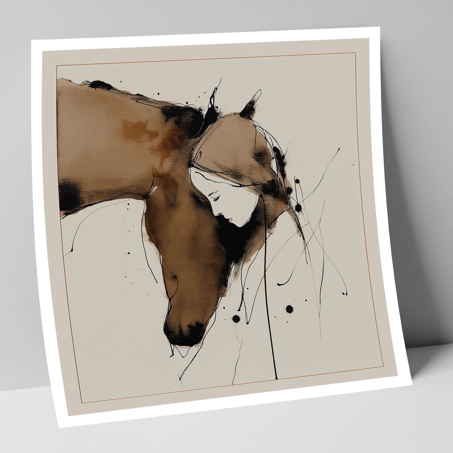 Unspoken Harmony horse & rider art print