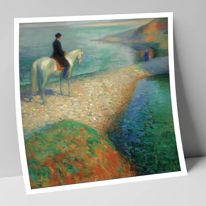 Luminous Coastal Hack beach horse art print