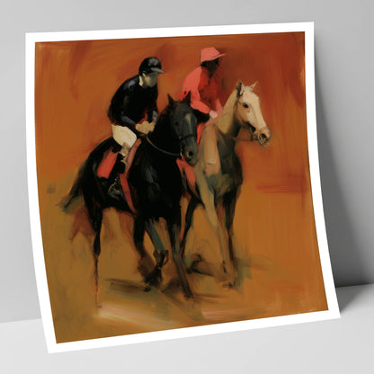 Towards the Start racing horse art print