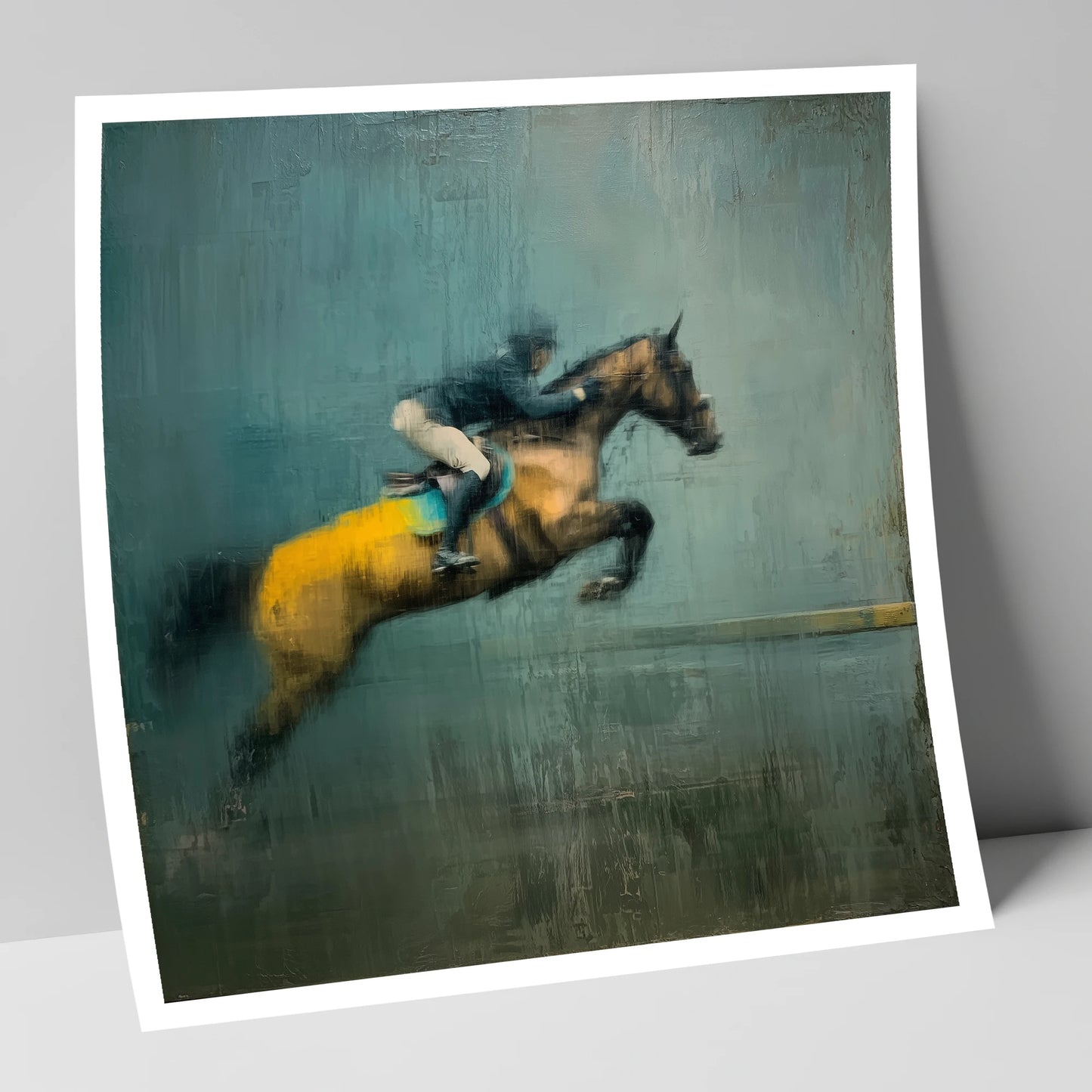 Suspended Energy show jumping horse art print