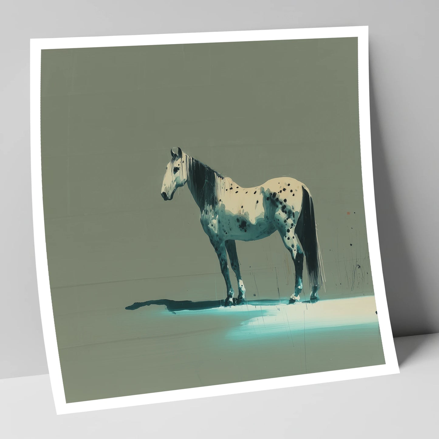 Teal Shadow Appaloosa horse breed art print
