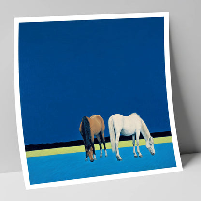 Cobalt Pastures horse landscape art print