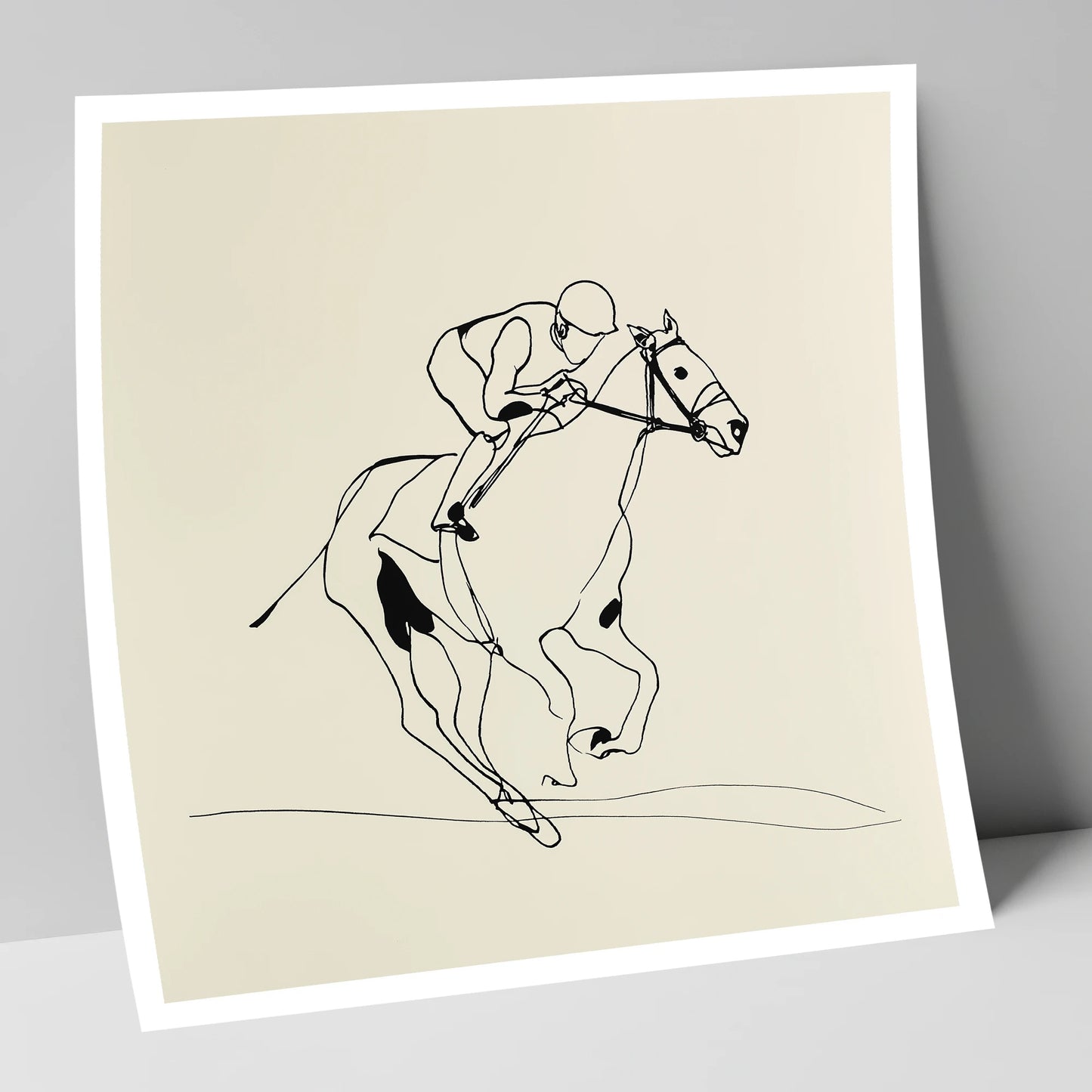 Elegant Racing Lines racing horse art print
