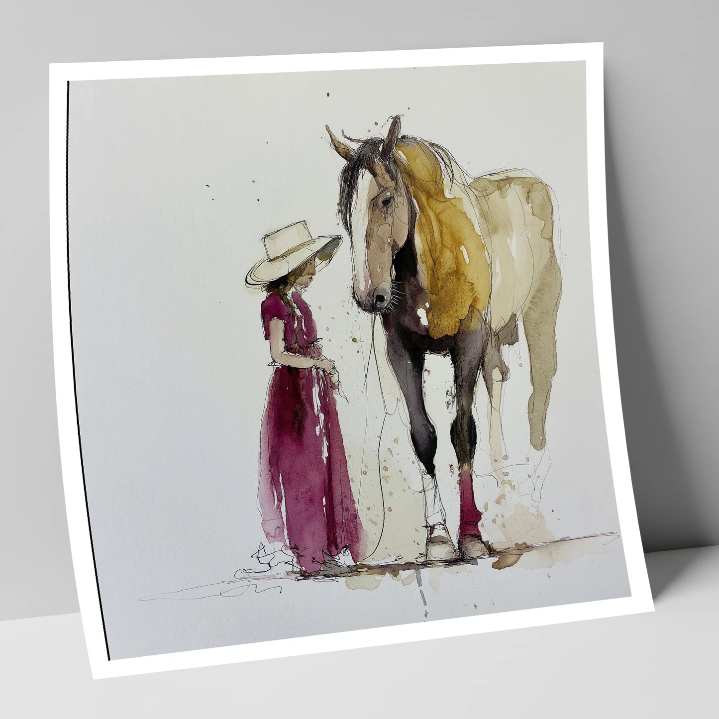 A Quiet Connection horse & rider art print