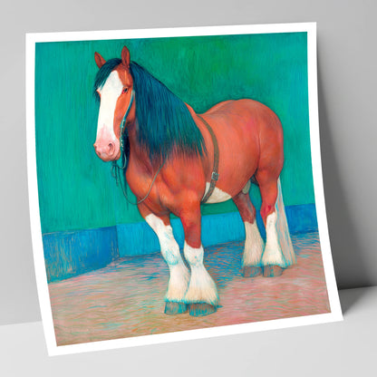Vibrant Heavy Horse horse breed art print