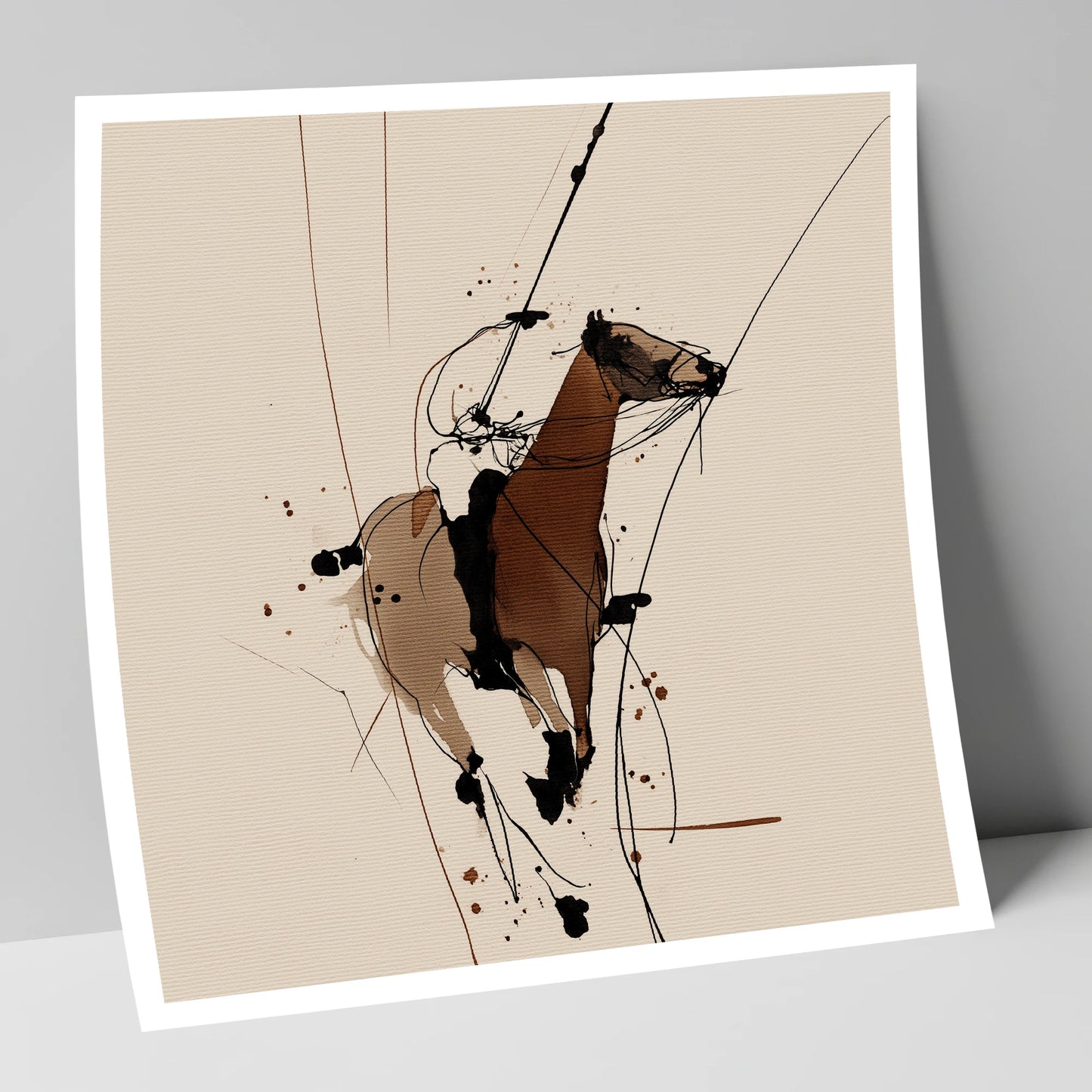 Dynamic Polo Strike polo horse art print