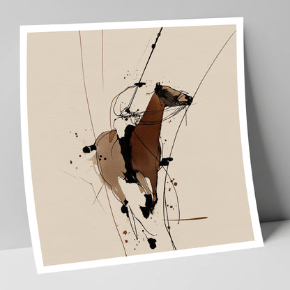 Dynamic Polo Strike polo horse art print