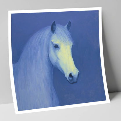Luminous Blue Portrait horse portrait art print