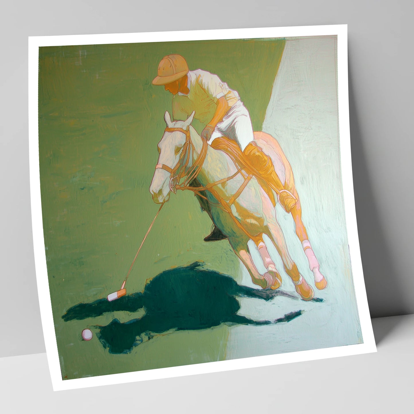 The Decisive Strike polo horse art print