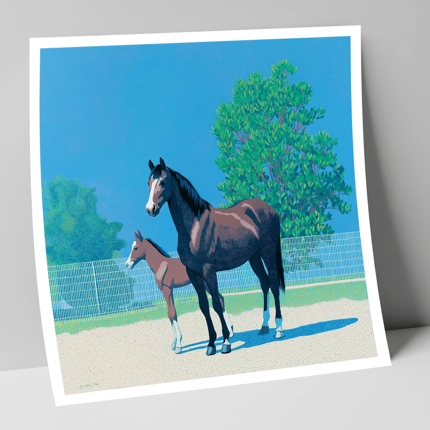 Summer Paddock Serenity mare & foal art print