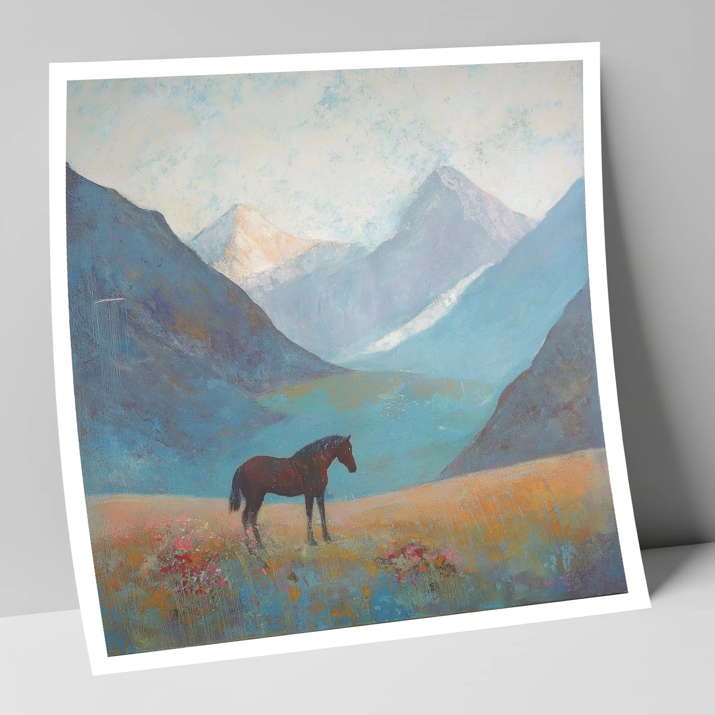 Mountain Solitude horse landscape art print