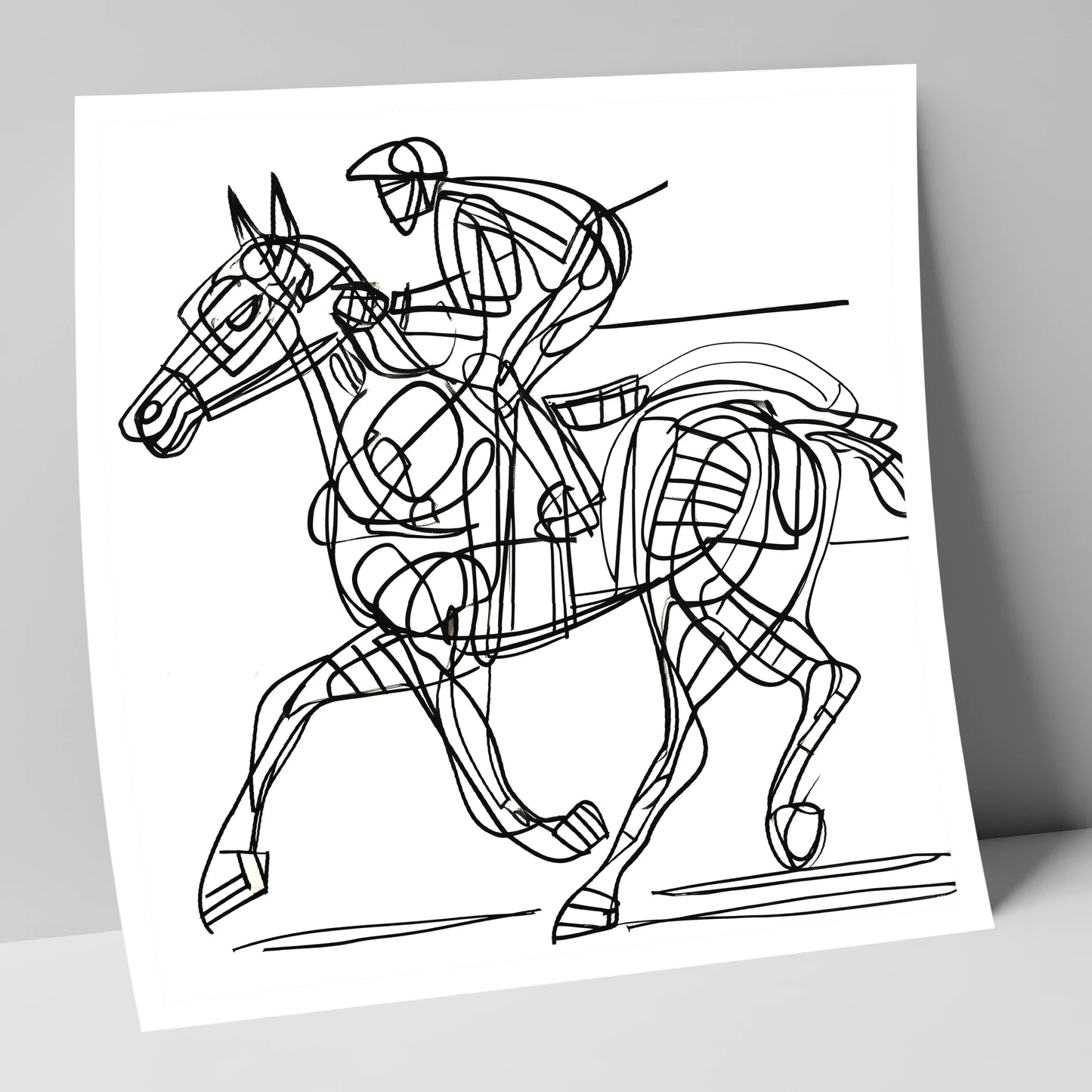 Linear Racing Form racing horse art print