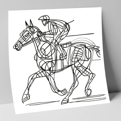 Linear Racing Form racing horse art print