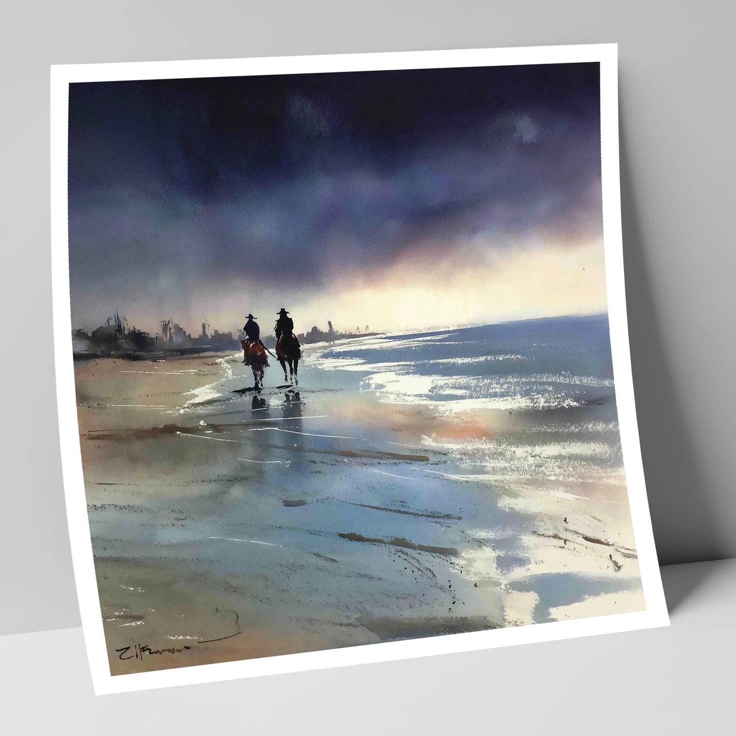 Shadows on the Shore horse landscape art print