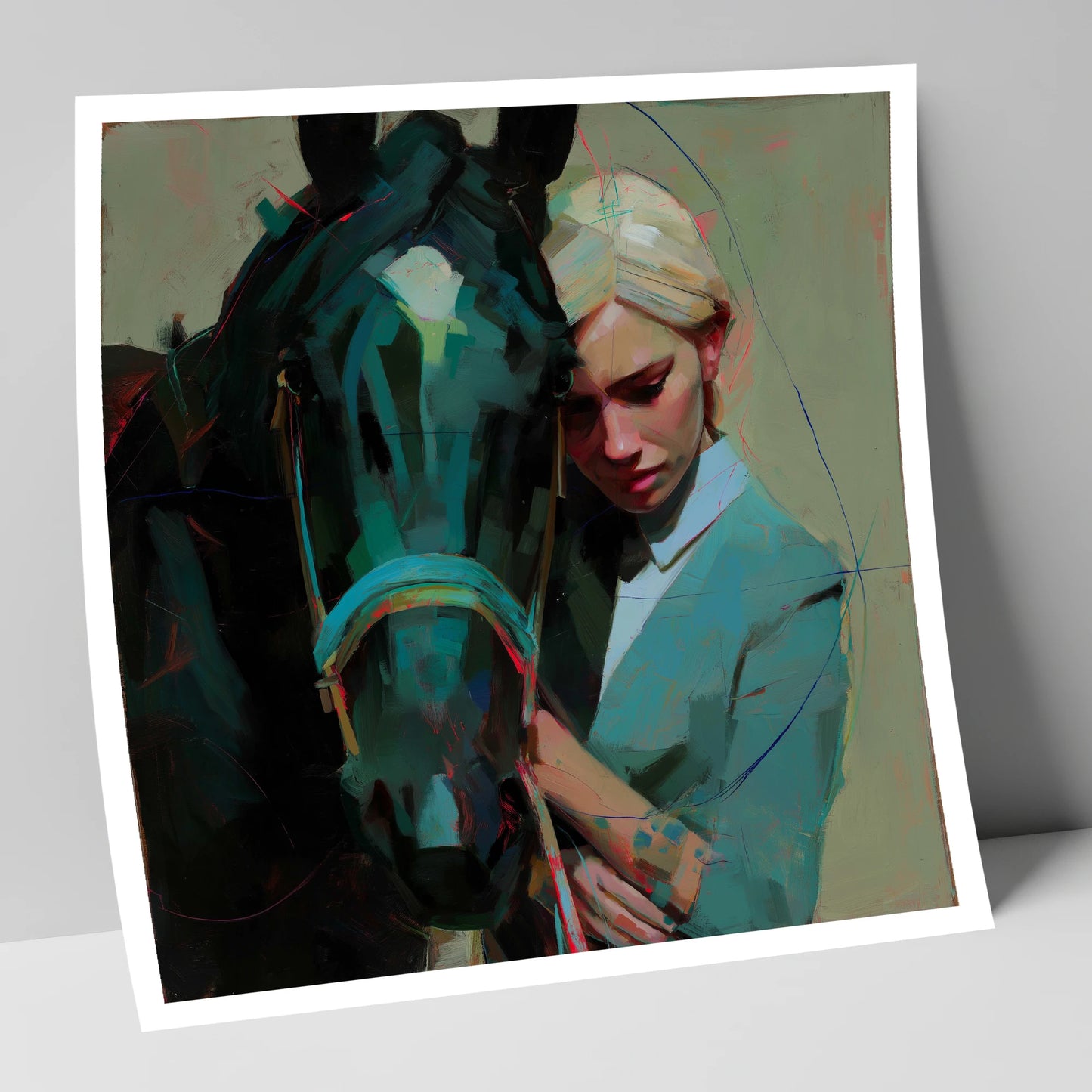Silent Understanding horse & rider art print