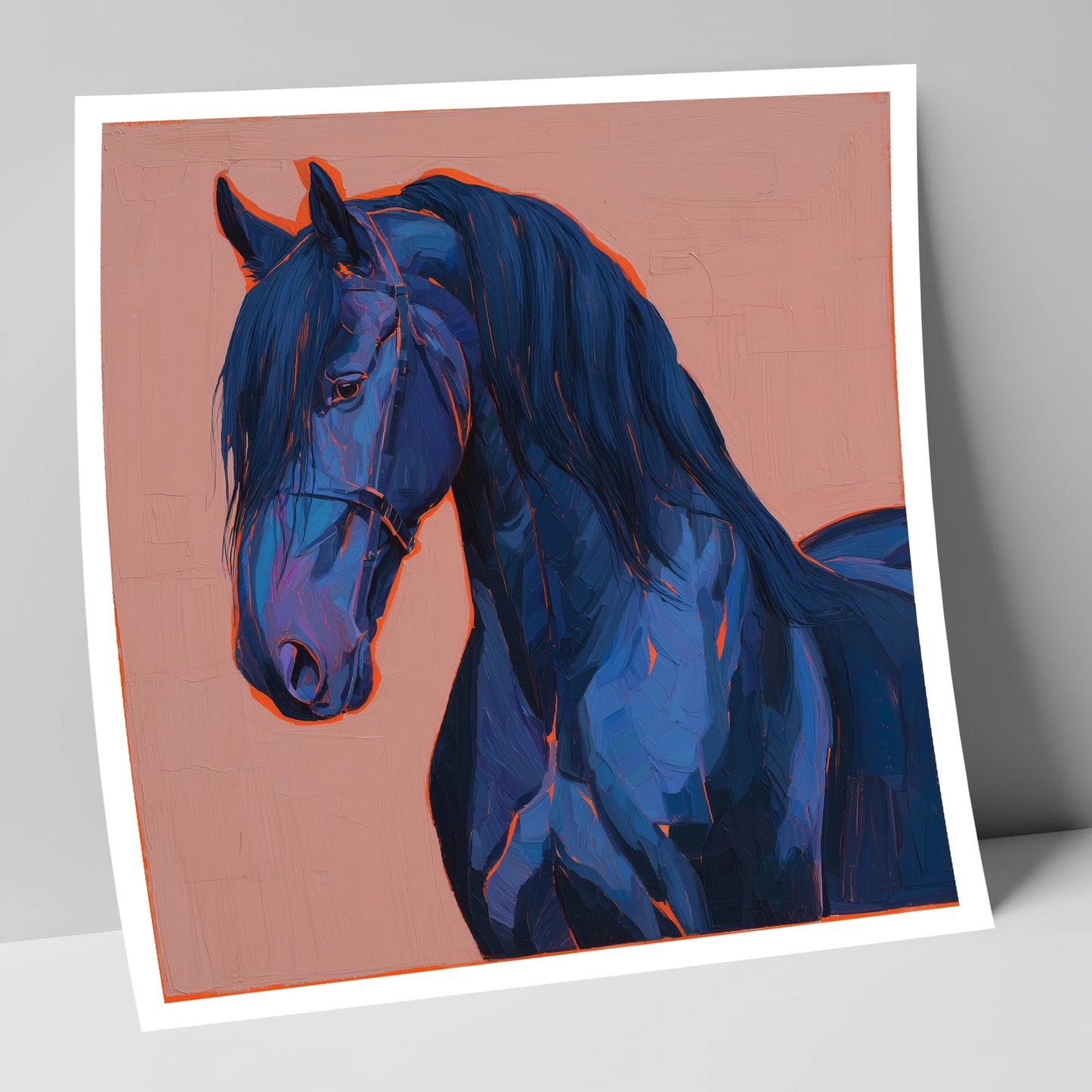 Midnight Blue Majesty horse breed art print