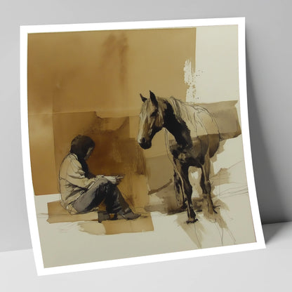 Shared Silence horse & rider art print