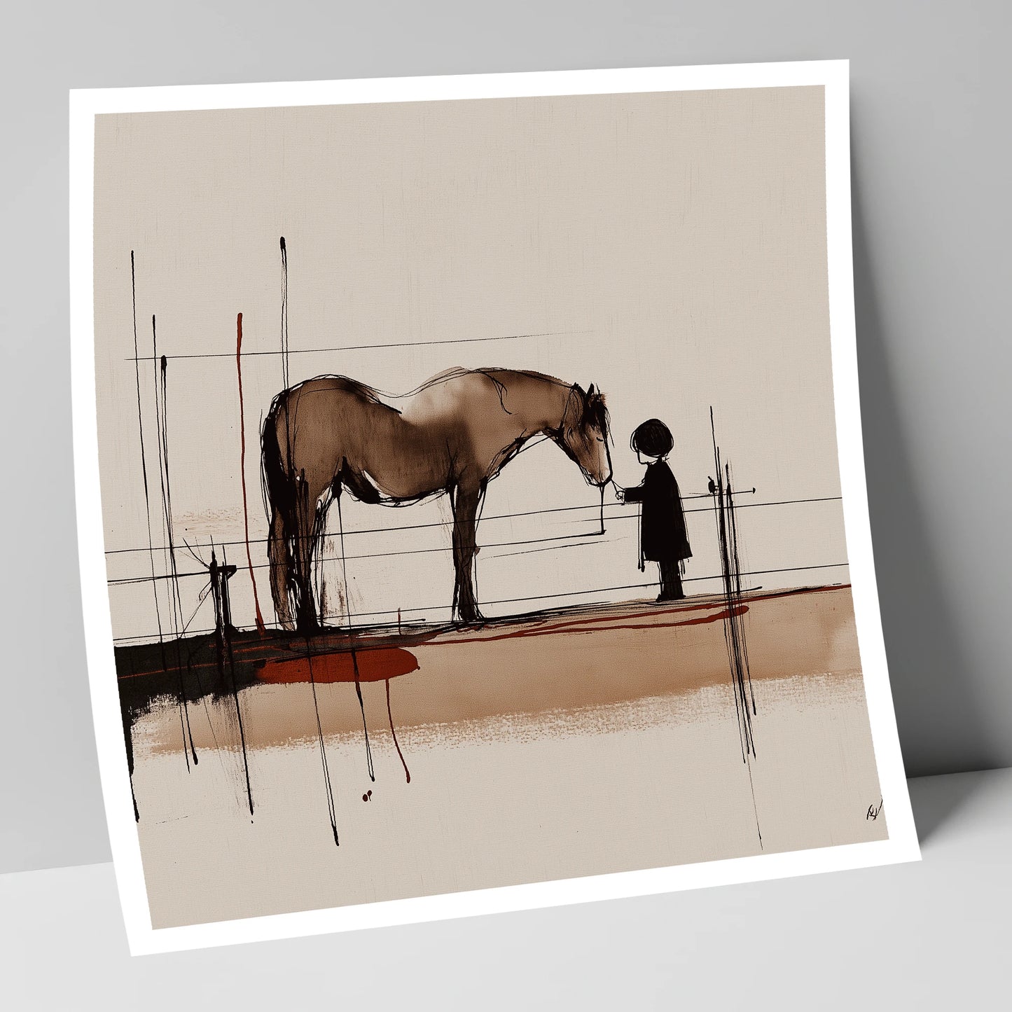 A Quiet Understanding horse & rider art print