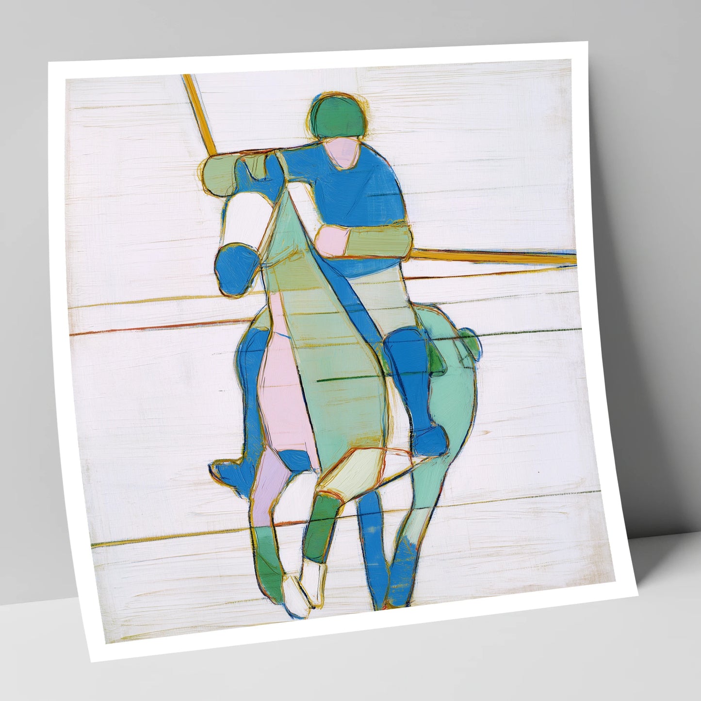 Azure Polo Rhythms polo horse art print