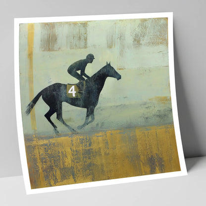 The Gilded Gallop racing horse art print